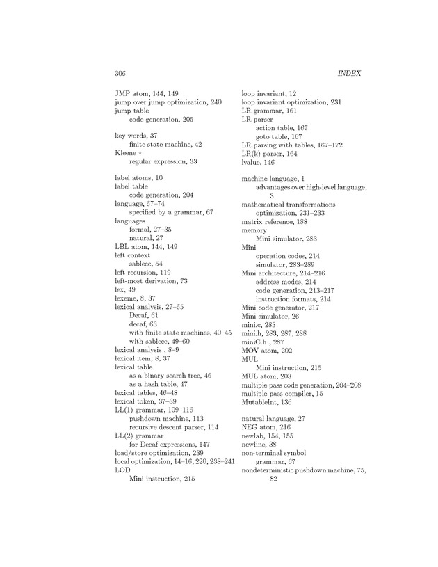 Compiler Design: Theory, Tools, and Examples - Page 306